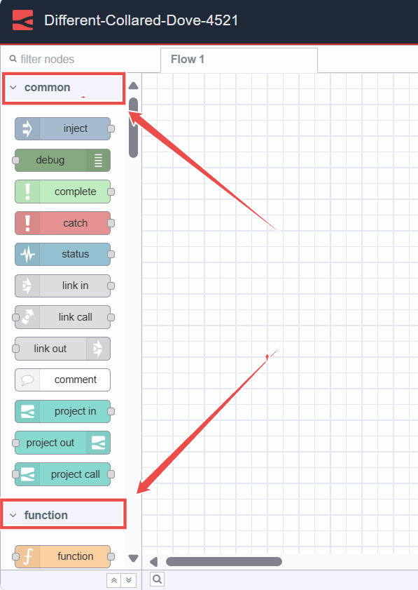Image showing Node-RED Palette Node Categories Image showing Node-RED Palette Node Categories
